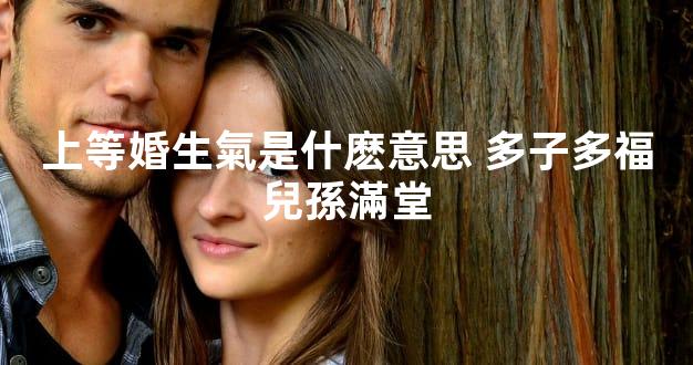 上等婚生氣是什麽意思 多子多福兒孫滿堂